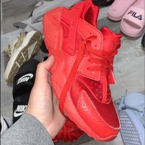 Red Nike huaraches